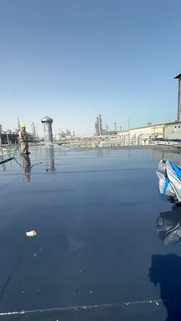 Flood test on a completed membrane