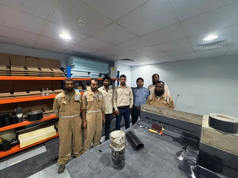 Waterproofing team at the workshop
